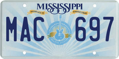 MS license plate MAC697