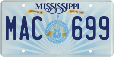 MS license plate MAC699