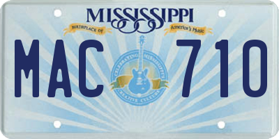 MS license plate MAC710