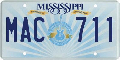 MS license plate MAC711
