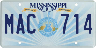 MS license plate MAC714