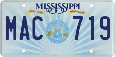 MS license plate MAC719