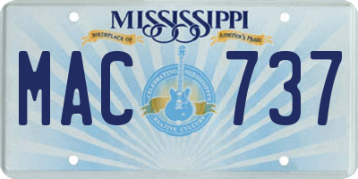 MS license plate MAC737