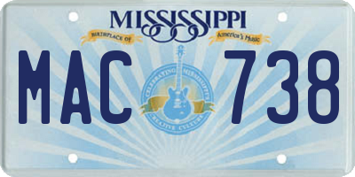 MS license plate MAC738