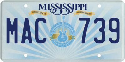 MS license plate MAC739