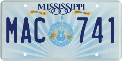 MS license plate MAC741