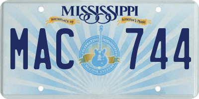 MS license plate MAC744