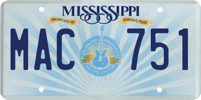 MS license plate MAC751