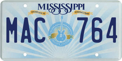 MS license plate MAC764