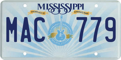 MS license plate MAC779