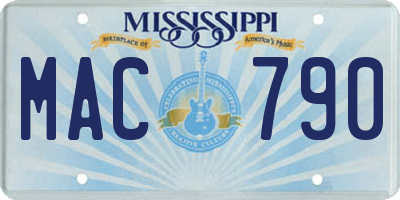 MS license plate MAC790
