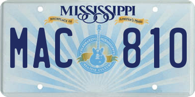 MS license plate MAC810