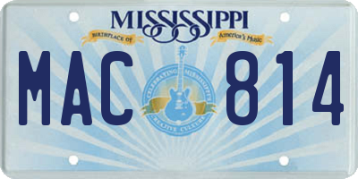 MS license plate MAC814