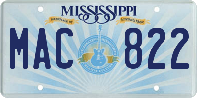 MS license plate MAC822