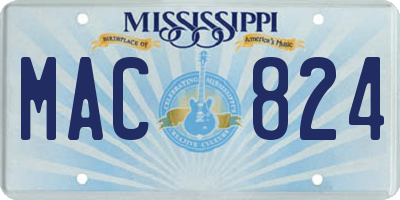 MS license plate MAC824
