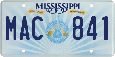 MS license plate MAC841