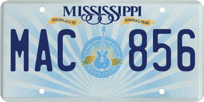 MS license plate MAC856