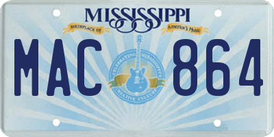 MS license plate MAC864