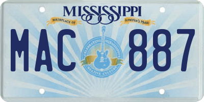 MS license plate MAC887