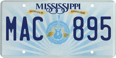 MS license plate MAC895