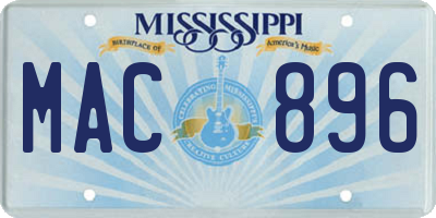 MS license plate MAC896