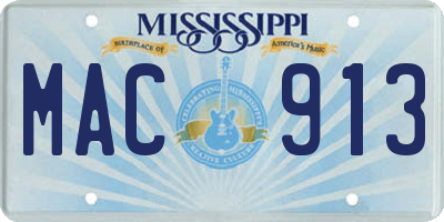 MS license plate MAC913