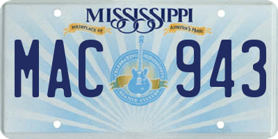 MS license plate MAC943
