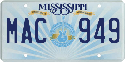 MS license plate MAC949