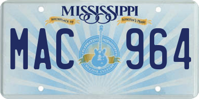 MS license plate MAC964