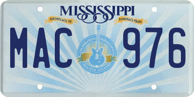MS license plate MAC976