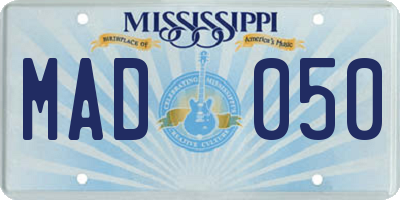 MS license plate MAD050
