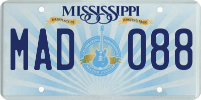 MS license plate MAD088