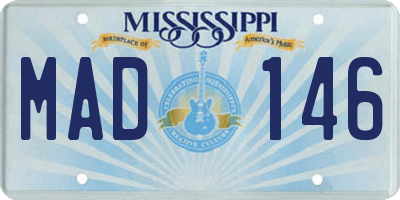 MS license plate MAD146