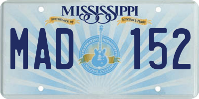 MS license plate MAD152