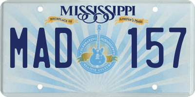 MS license plate MAD157