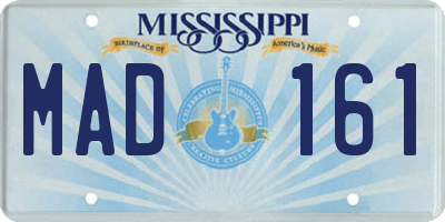 MS license plate MAD161