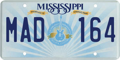 MS license plate MAD164