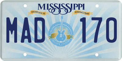 MS license plate MAD170
