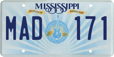 MS license plate MAD171