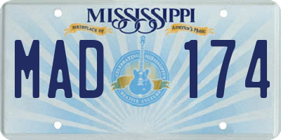 MS license plate MAD174