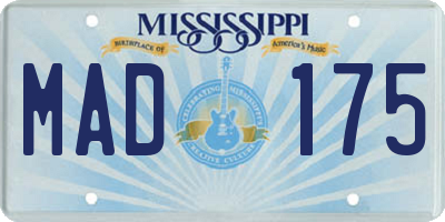 MS license plate MAD175