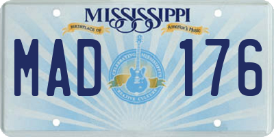 MS license plate MAD176