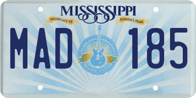 MS license plate MAD185