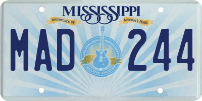 MS license plate MAD244