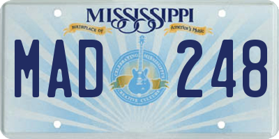 MS license plate MAD248