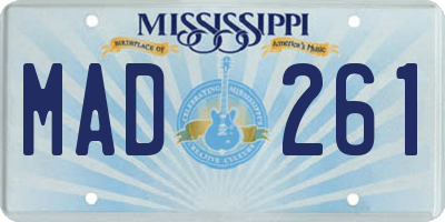 MS license plate MAD261