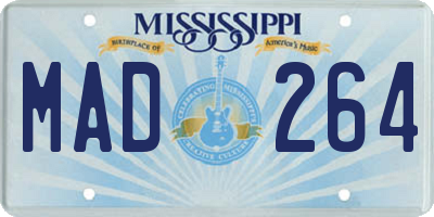 MS license plate MAD264