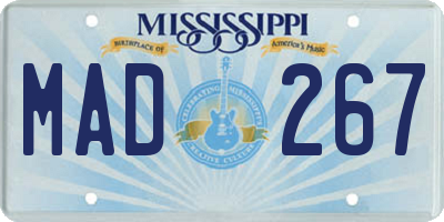 MS license plate MAD267