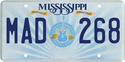 MS license plate MAD268