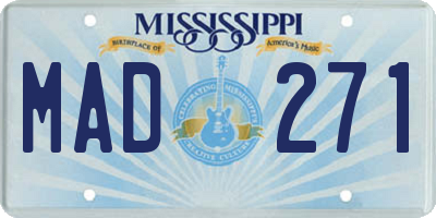 MS license plate MAD271
